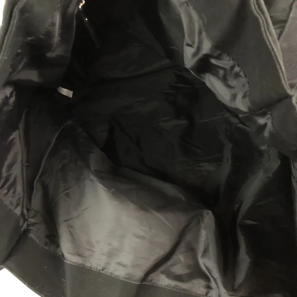 Victoria's Secret Tote Black & Gold Weekender Tote Getaway Bag Canvas Fabric - Picture 10 of 10